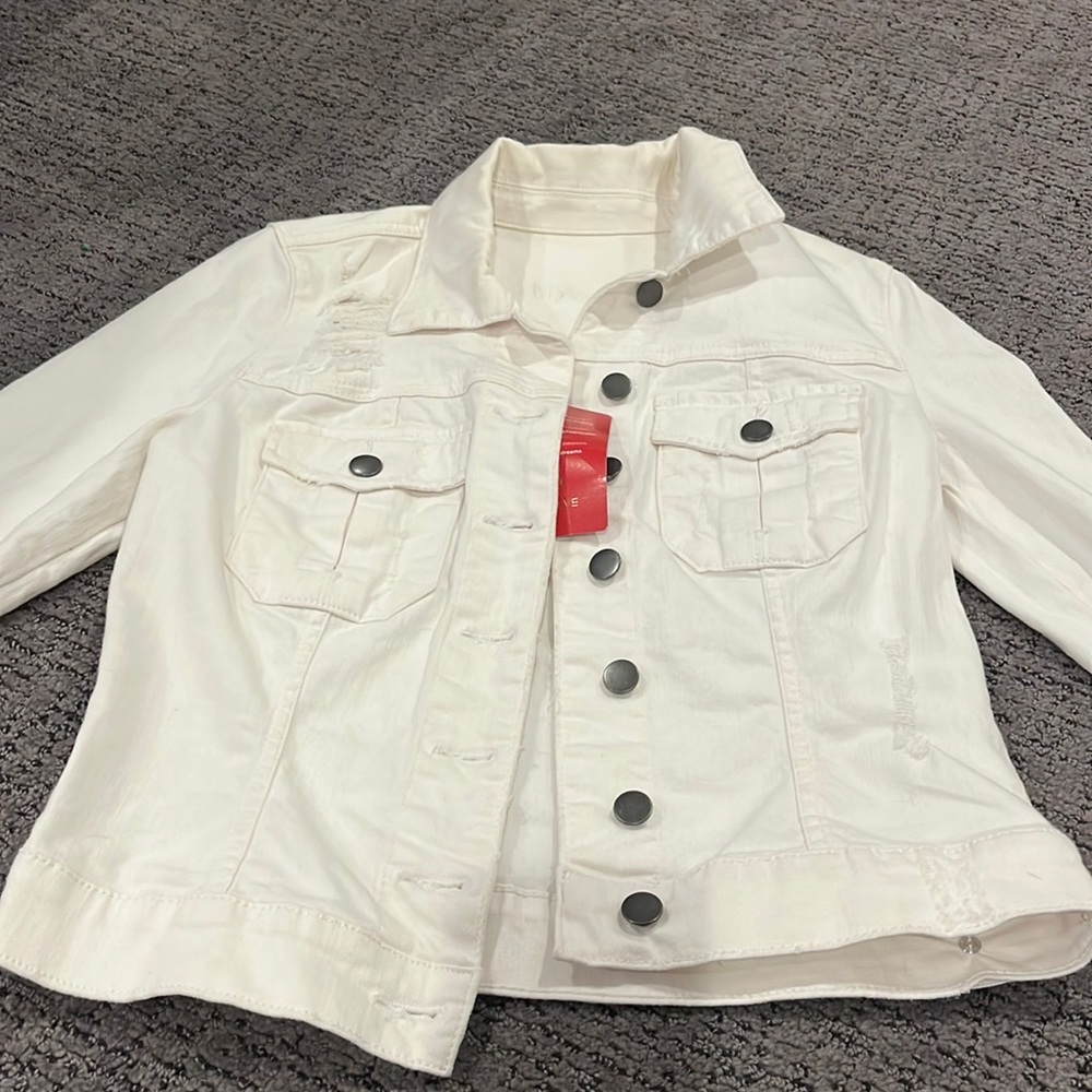 Brand new white denim jacket